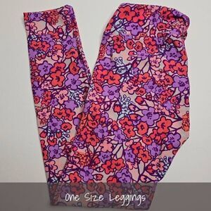 LuLaRoe OS Leggings One Size Floral NEW